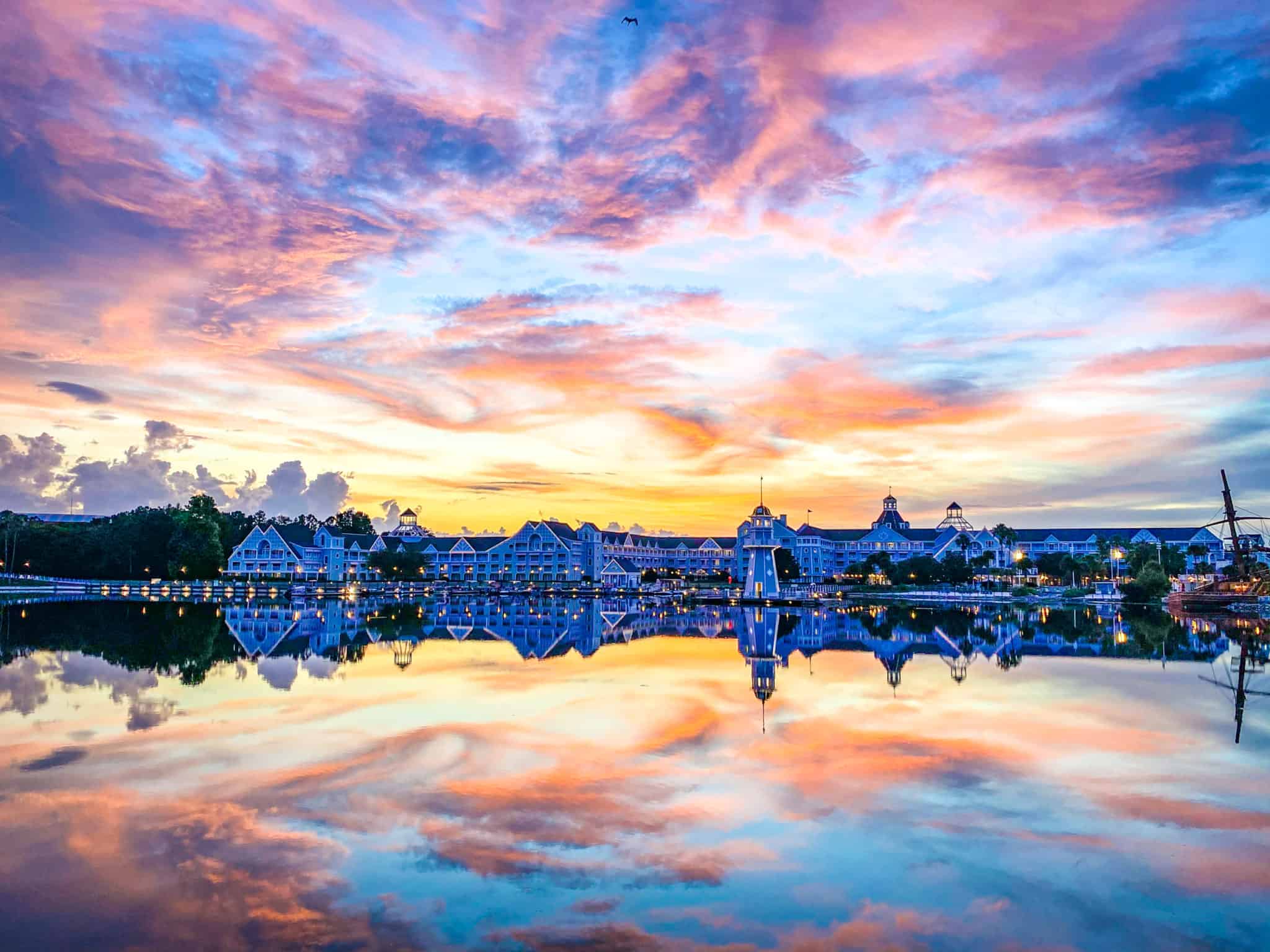 Crescent Lake sunset near Disney's Beach Club Resort