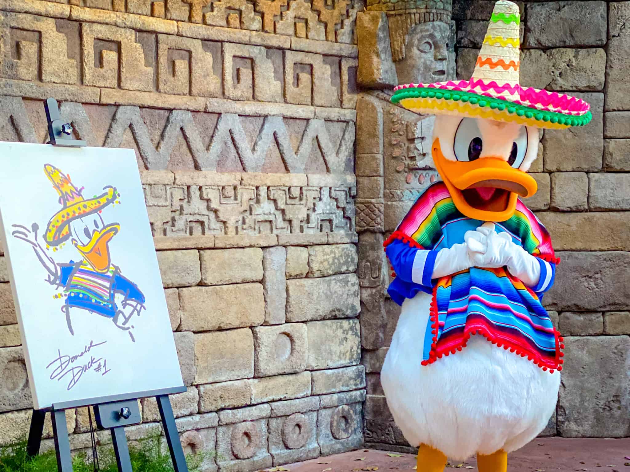 Donald Duck meet and greet at Mexico pavilion EPCOT