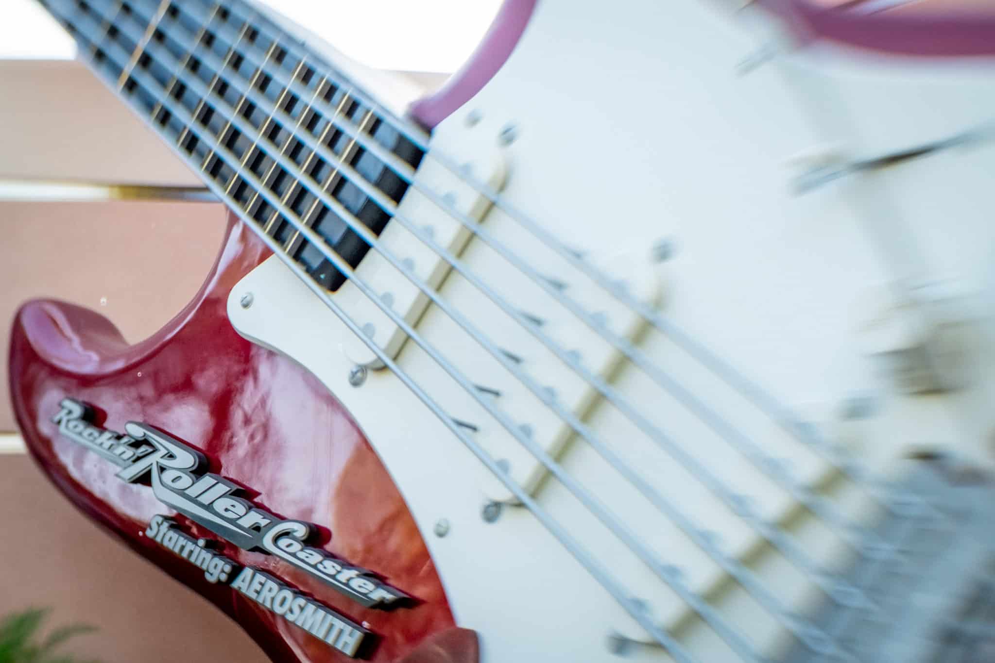Rock 'n' Roller Coaster guitar entrance marquee at Hollywood Studios