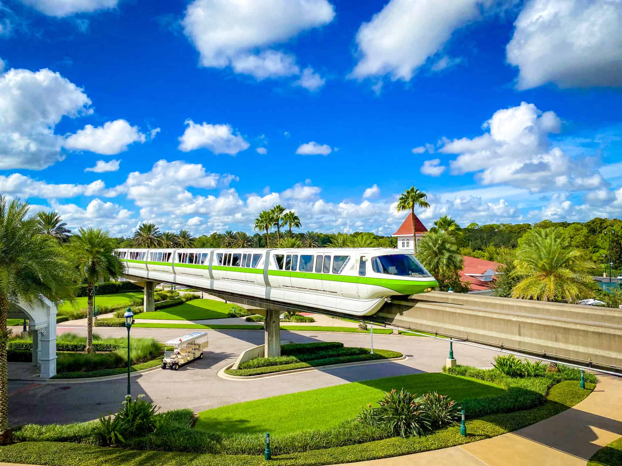 Grand Floridian monorail arrival