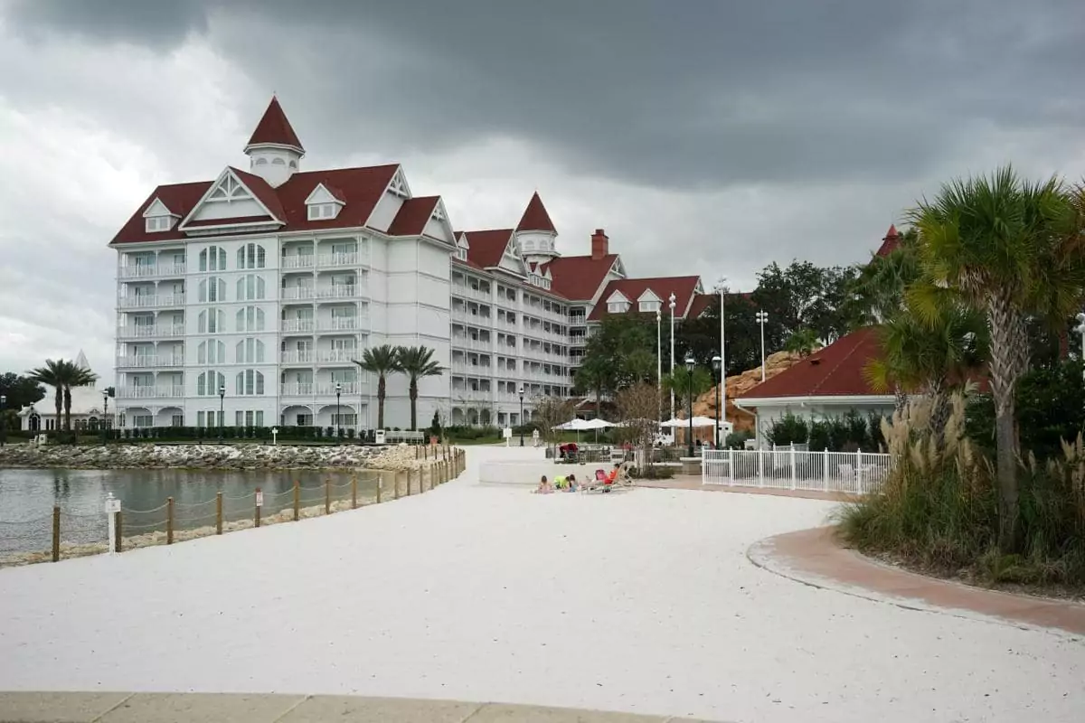 Grand Floridian waterfront beach area